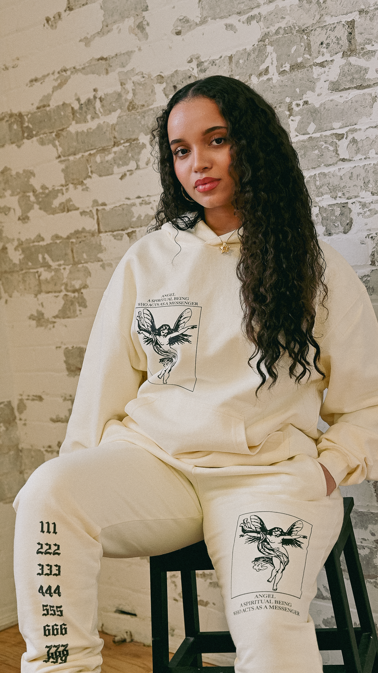 Angel Hoodie- Cream