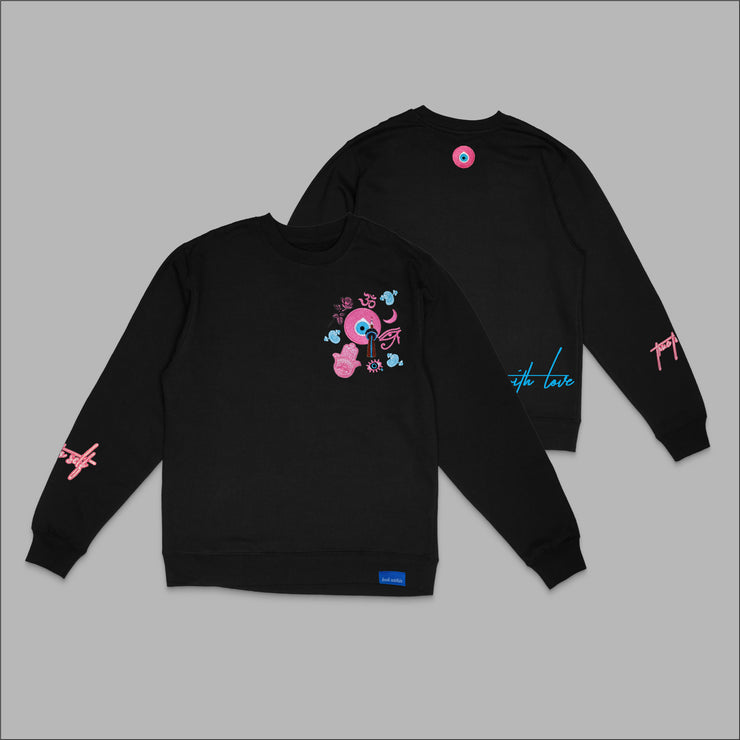 Valentines Day Energy Crewneck - Black